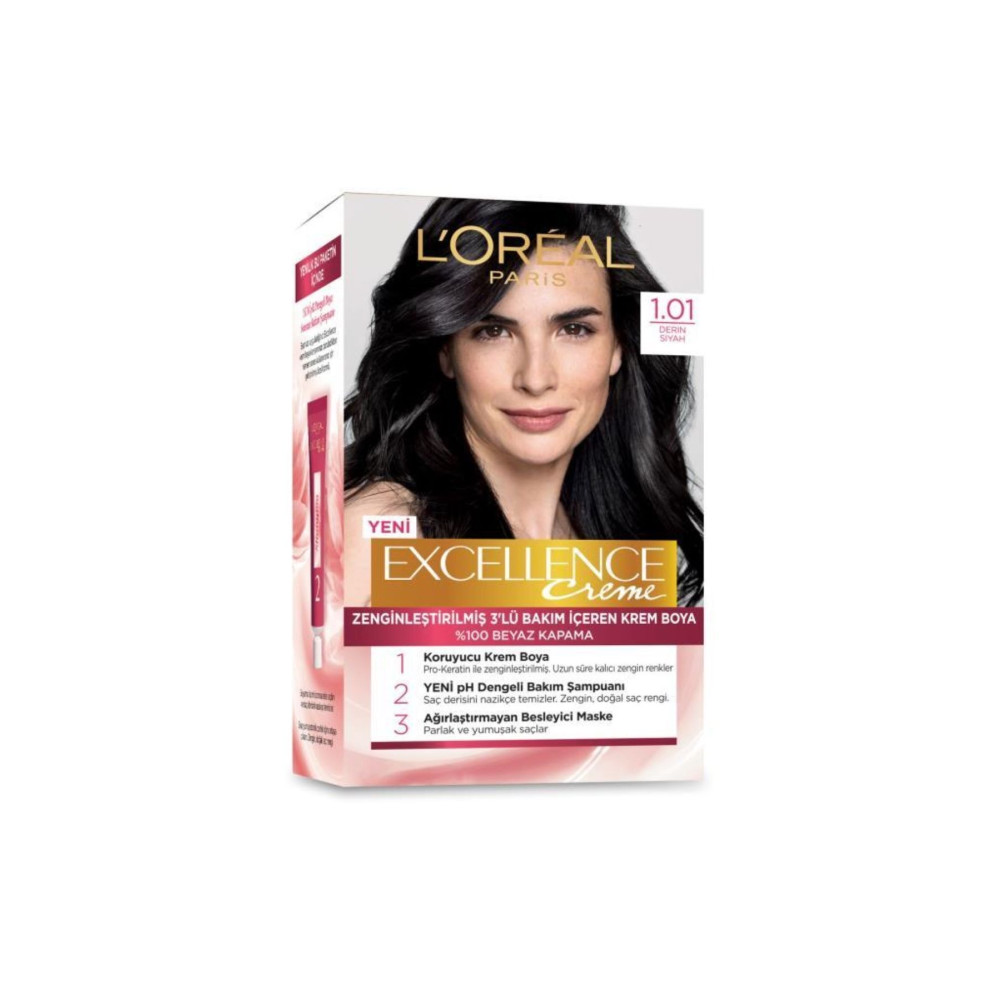 LOreal Paris Loréal Paris Excellence Creme Saç Boyası 1.01 Derin Saf Siyah Saç Boyası Fiyatı