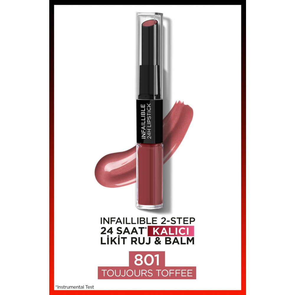 LOreal Paris Loréal Paris Infaillible 2-step 24 Saat Kalıcı Likit Ruj & Balm - 801 Toujours Toffee Rujlar & Dudak Parlatıcıları Fiyatı