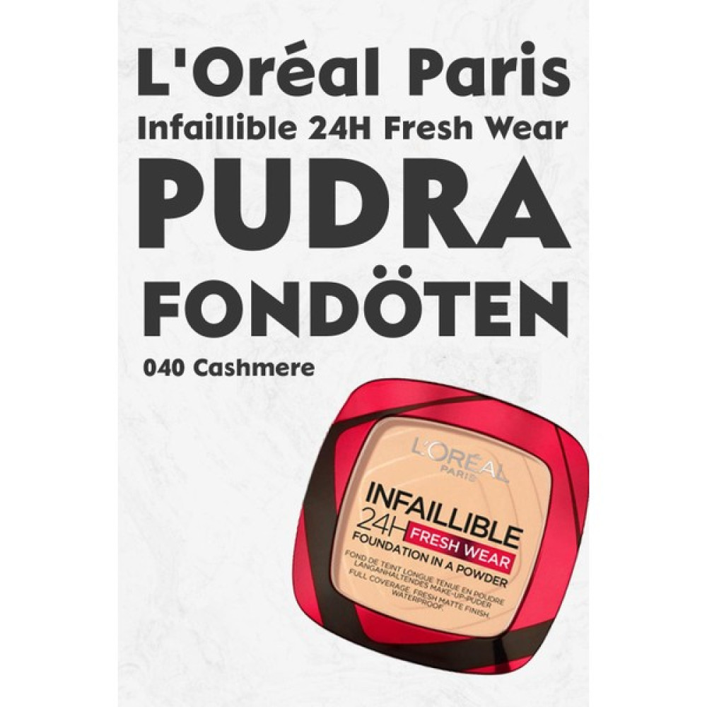 L'Oréal Paris Loreal Paris Infaillible 24H Fresh Wear Pudra Fondöten 040 Cashmere Fondötenler Fiyatı