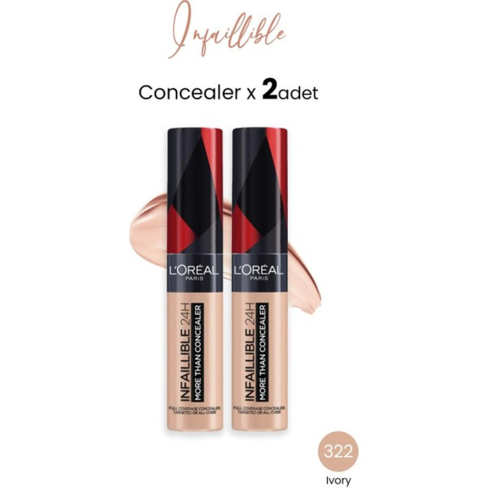 L'Oréal Paris Loreal Paris Infaillible 24H More Than Concealer 322 Ivory x 2 Adet Concealer Fiyatı