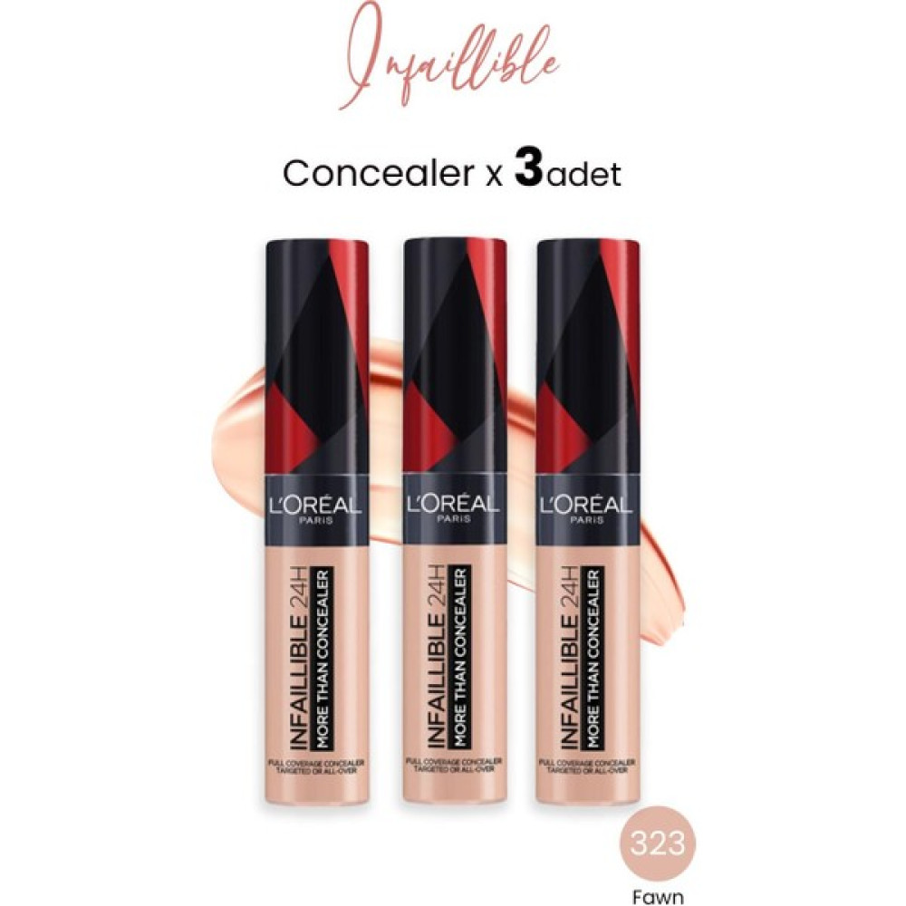 L'Oréal Paris Loreal Paris Infaillible 24H More Than Concealer 323 Fawn x 3 Adet Concealer Fiyatı