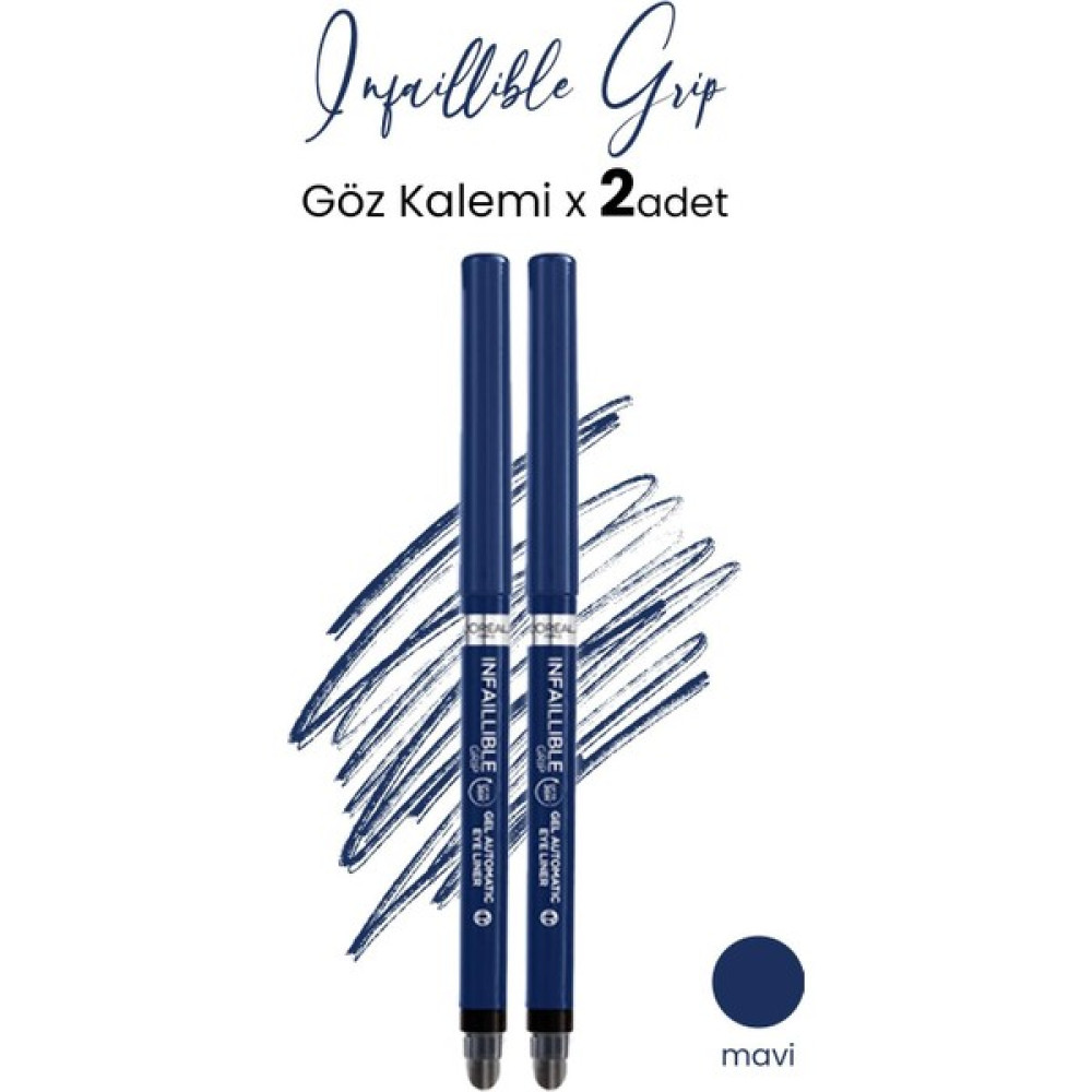 L'Oréal Paris Loreal Paris Infaillible Grip Automatic Jel Göz Kalemi Yoğun Mavi x 2 Adet Göz Kalemleri Fiyatı