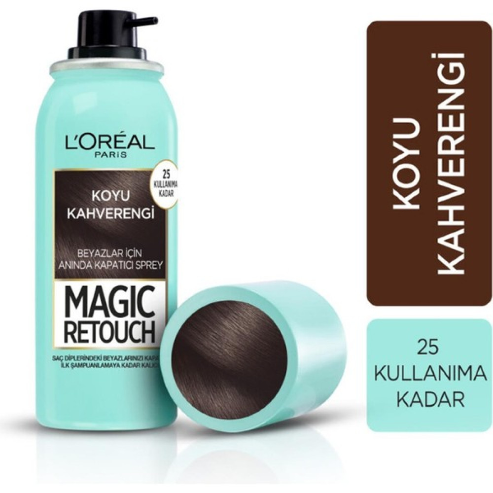 L'Oréal Paris Loreal Paris L'oreal Magic Retouch Beyaz Kapatıcı Sprey Koyu Kahve 75 ml Kategori: Saç Spre Saç Şekillendirici Sprey Fiyatı
