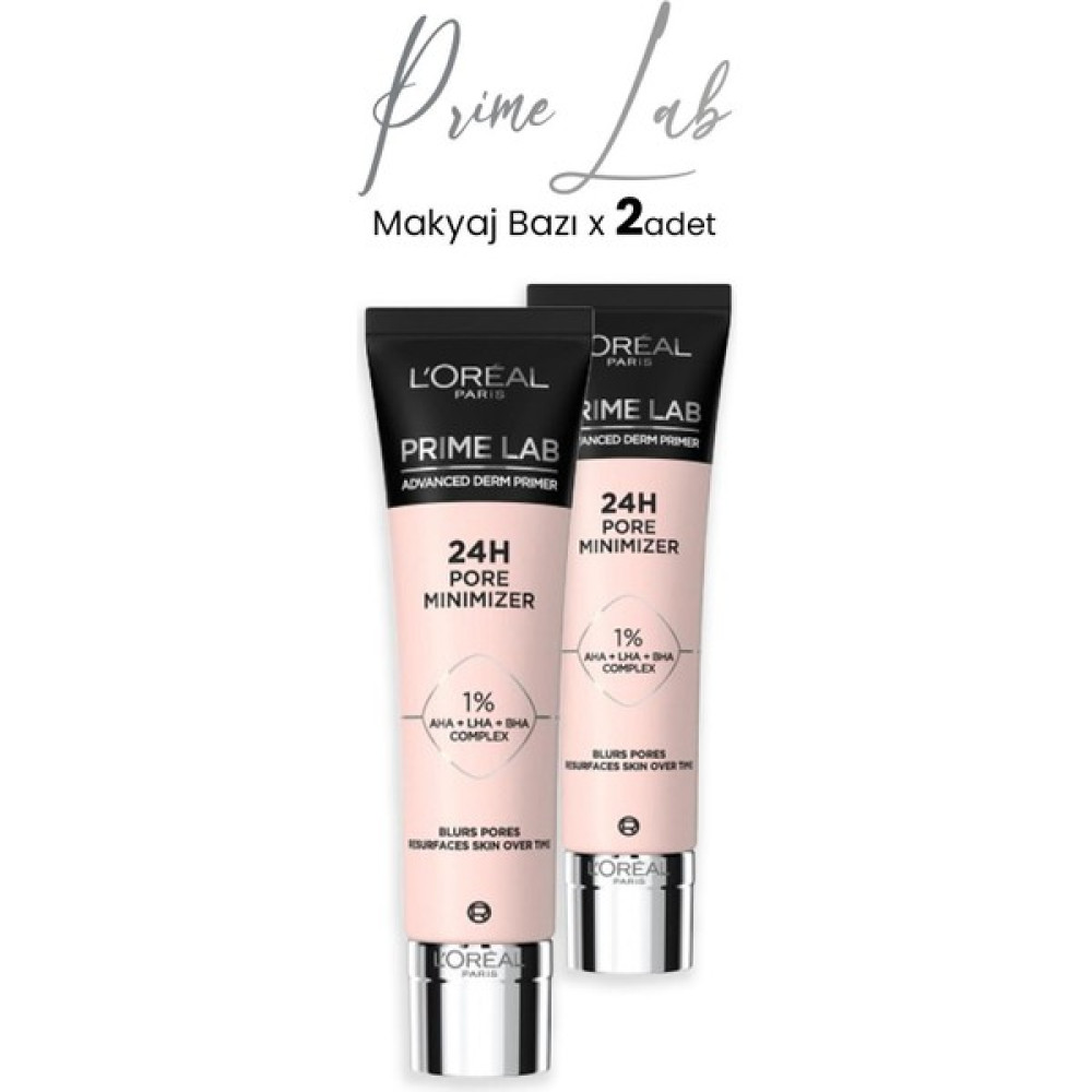 L'Oréal Paris Loreal Paris Prime Lab 24H Gözenek Küçültücü Makyaj Bazı x 2 Adet Makyaj Bazı Fiyatı