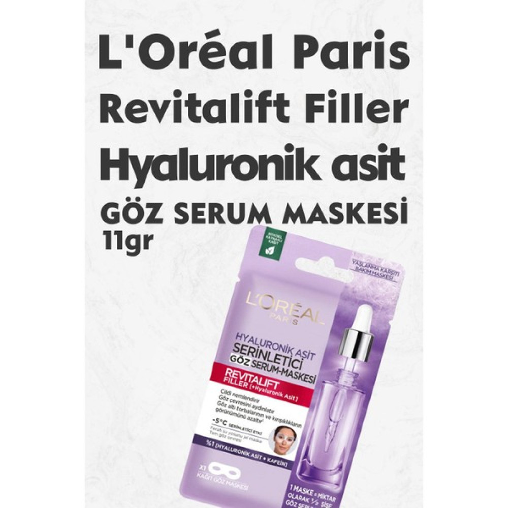 L'Oréal Paris Loreal Paris Revitalift Filler Dolgunlaştırıcı Göz Serum Maskesi 11 gr Maskeler Fiyatı