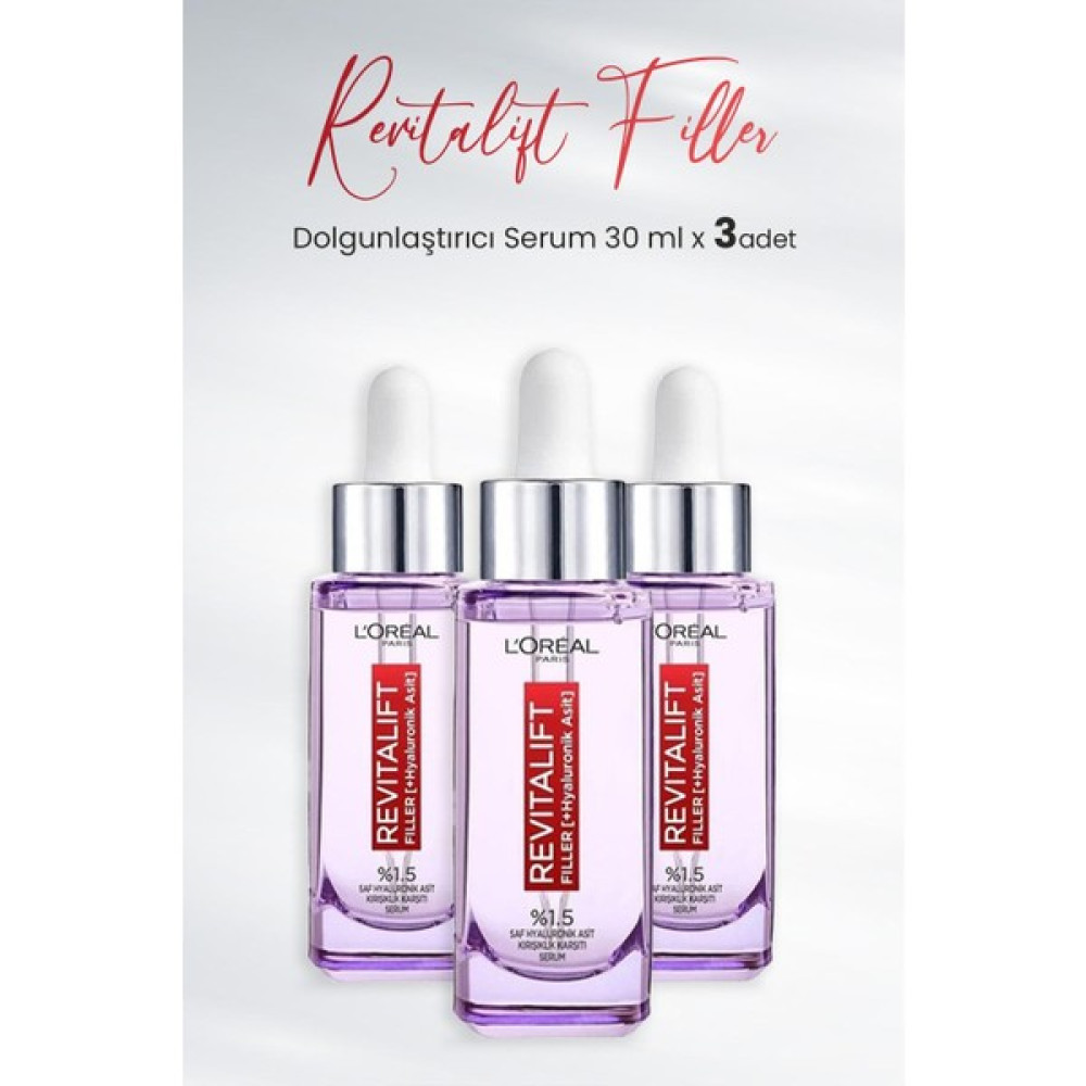L'Oréal Paris Loreal Paris Revitalift Filler Dolgunlaştırıcı Serum 30 ml x 3 Adet Maskeler Fiyatı