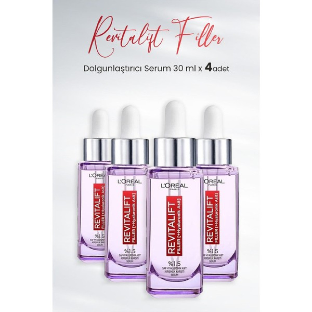 L'Oréal Paris Loreal Paris Revitalift Filler Dolgunlaştırıcı Serum 30 ml x 4 Adet Maskeler Fiyatı