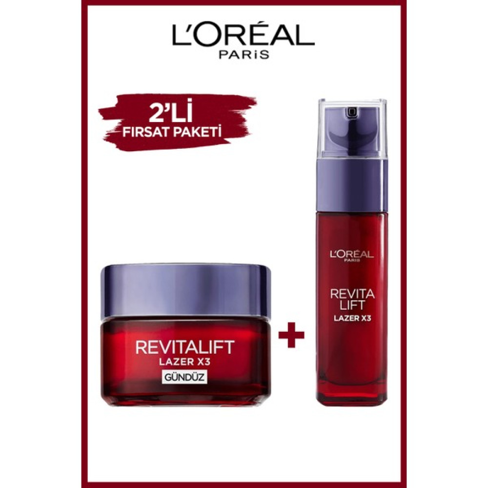 L'Oréal Paris L'oreal Paris Revitalift Laser X3 Cilt Serumu 30 ml Gündüz Kremi 50 ml Göz Kremi Fiyatı
