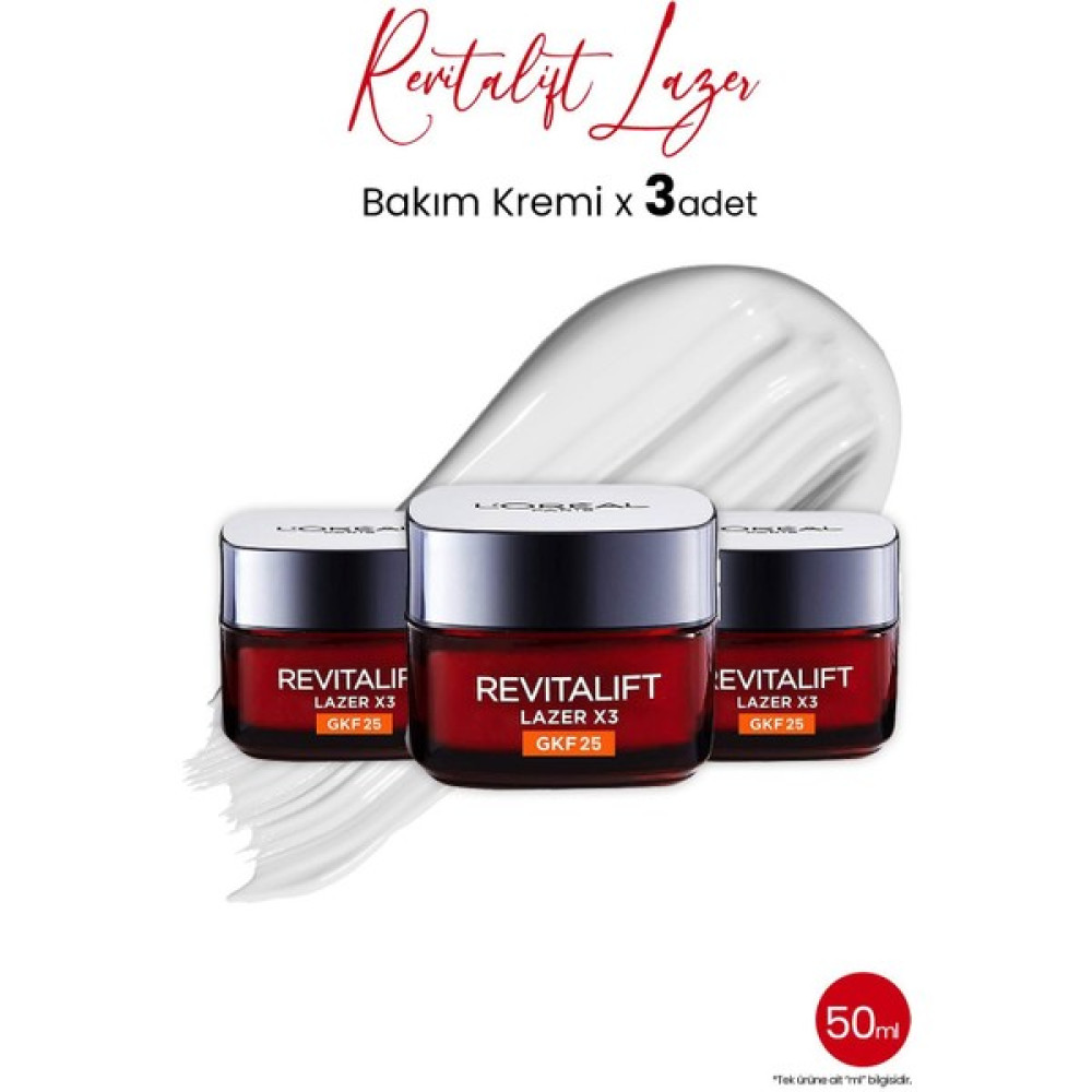 L'Oréal Paris Loreal Paris Revitalift Lazer X3 Leke ve Bakım GKF25 x 3 Adet Anti-Aging / Yaşlanma Karşıtı Fiyatı