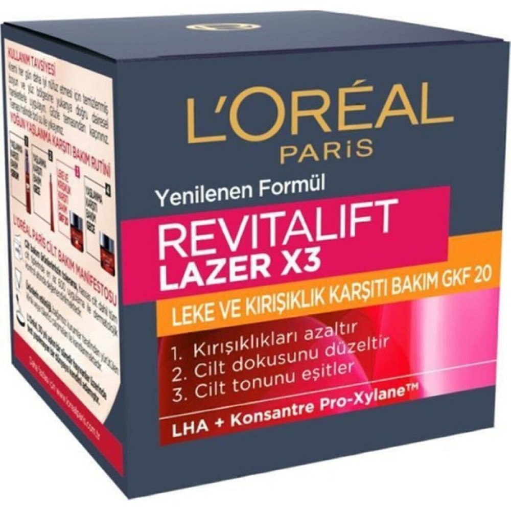 L'Oréal Paris Loreal Paris Revitalift Lazerx3 Leke& Bakım GKF20 50ML Anti-Aging / Yaşlanma Karşıtı Fiyatı