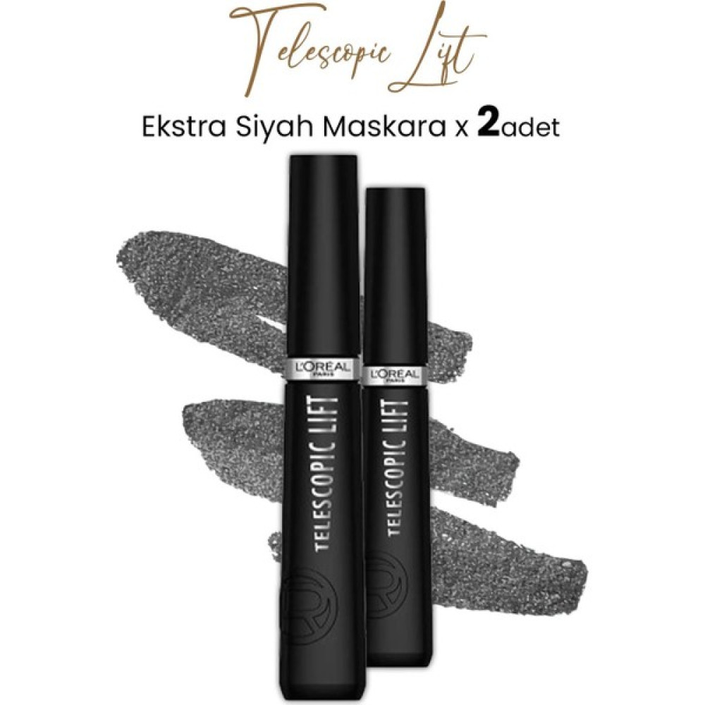 L'oréal Paris Loreal Paris Telescopic Lift Maskara Ekstra Siyah X 2 Adet Rimeller / Maskaralar Fiyatı