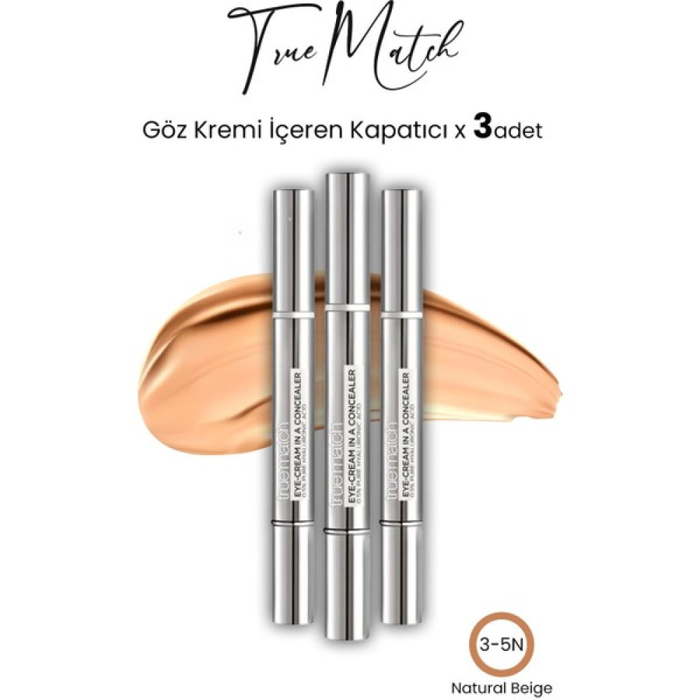L'oréal Paris Loreal Paris True Match Göz Kremi Içeren Kapatıcı Natural Beige 3-5n X 3 Adet Concealer Fiyatı