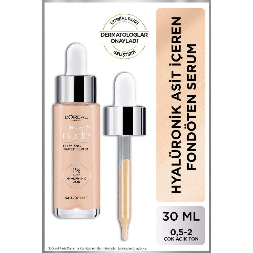 LOreal Paris Loréal Paris True Match Nude Fondöten Serum 0.5-2 Very Light Fondötenler Fiyatı