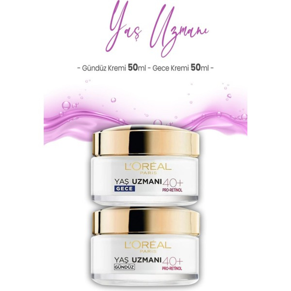 L'oréal Paris Loreal Paris Yaş Uzmanı Buruşukluk Karşıtı 40+ Pro-Retinol Gündüz Ve Gece Kremi - 1 Gece Kremleri Fiyatı