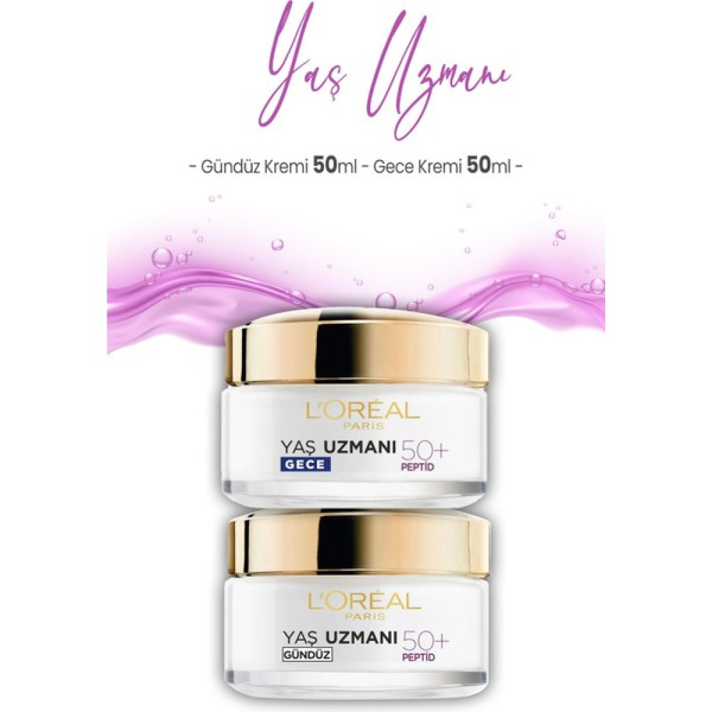 L'oréal Paris Loreal Paris Yaş Uzmanı Buruşukluk Karşıtı 50+ Peptidler Gündüz Ve Gece Kremi - 1 Gece Kremleri Fiyatı