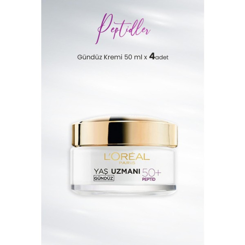 L'Oréal Paris Loreal Paris Yaş Uzmanı Gündüz Kremi 50+ Peptidler 50 ml x 4 Adet Gece Kremleri Fiyatı