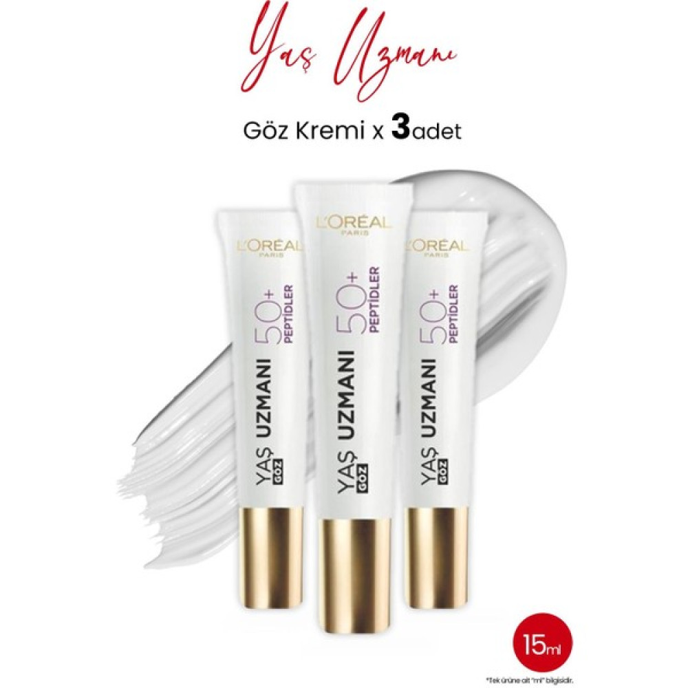 L'Oréal Paris Loreal Paris Yaş Uzmanı Yenileyici Göz Kremi 50+ 15 ml x 3 Adet Göz Kremi Fiyatı
