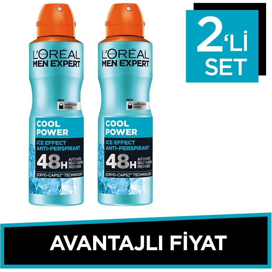 L'Oréal Paris Men Expert Cool Power Anti-Perspirant Deodorant Avantajlı Set - 150 ml Deodorantlar Fiyatı