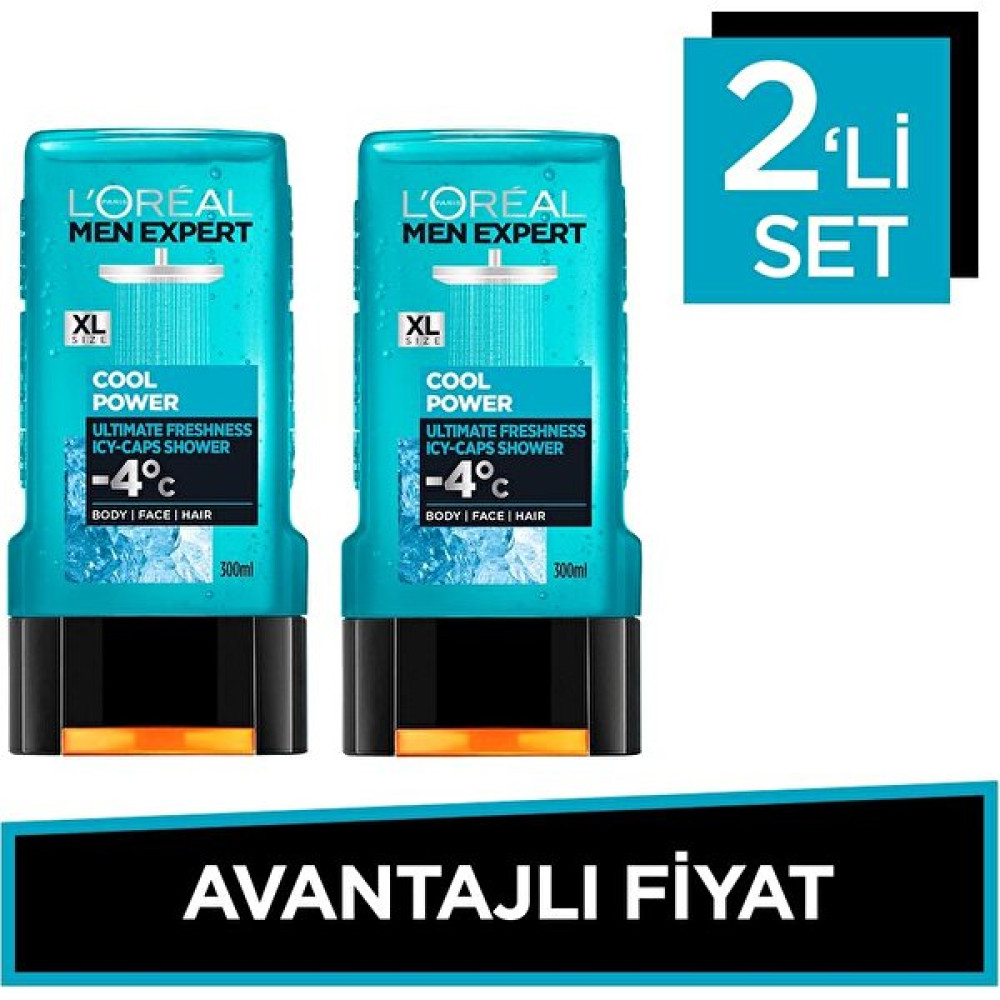 L'Oréal Paris Men Expert Cool Power Shower Gel Avantajlı Set Duş Jelleri ve Banyo Köpükleri Fiyatı