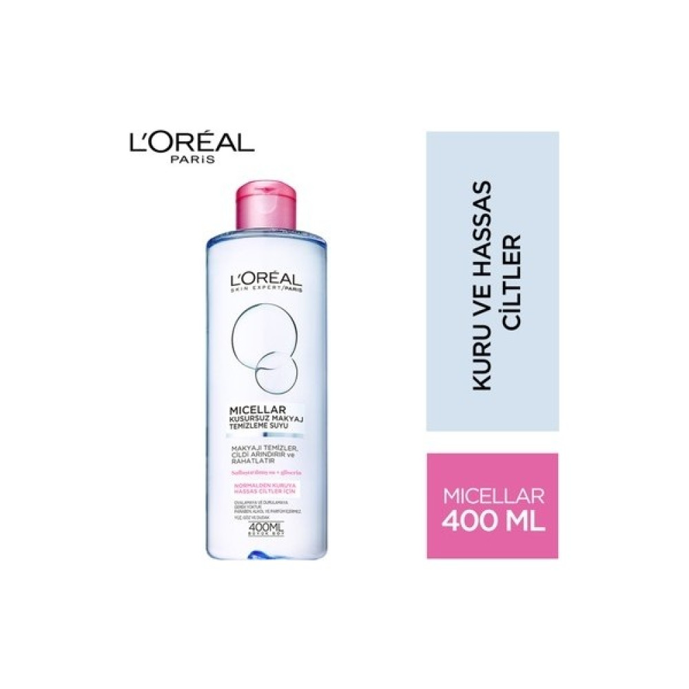 Loreal Paris Micellar Kusursuz Makyaj Temizleme Suyu Hassas 400 ml Makyaj Temizleyicileri Fiyatı