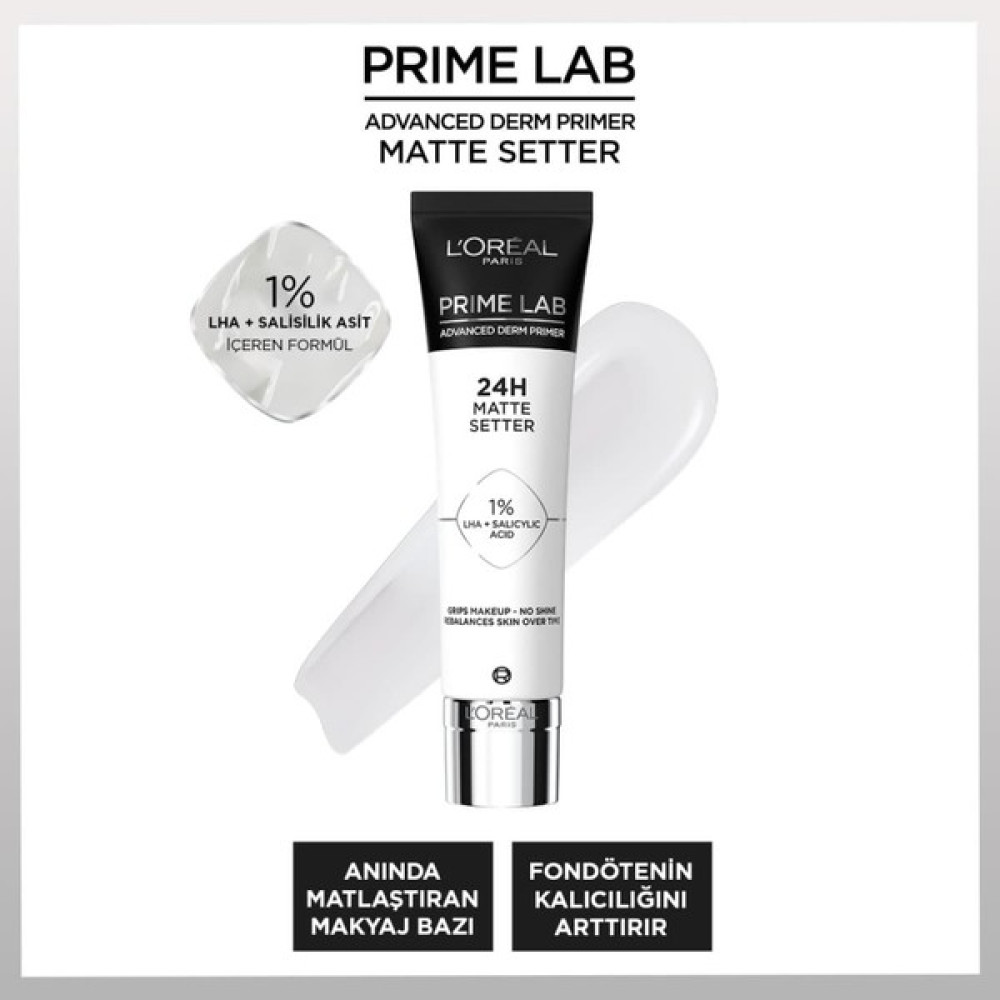 L'Oréal Paris Prime Lab Matte Setter Matlaştırıcı Salisilik Asit Içeren Primer Makyaj Bazı Fiyatı