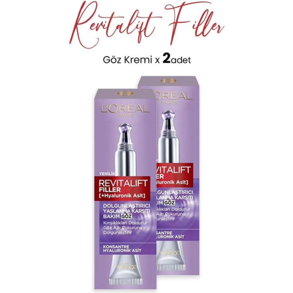 Loreal Paris Revitalift Filler Göz Kremi 15 ml x 2 Adet Göz Kremi Fiyatı