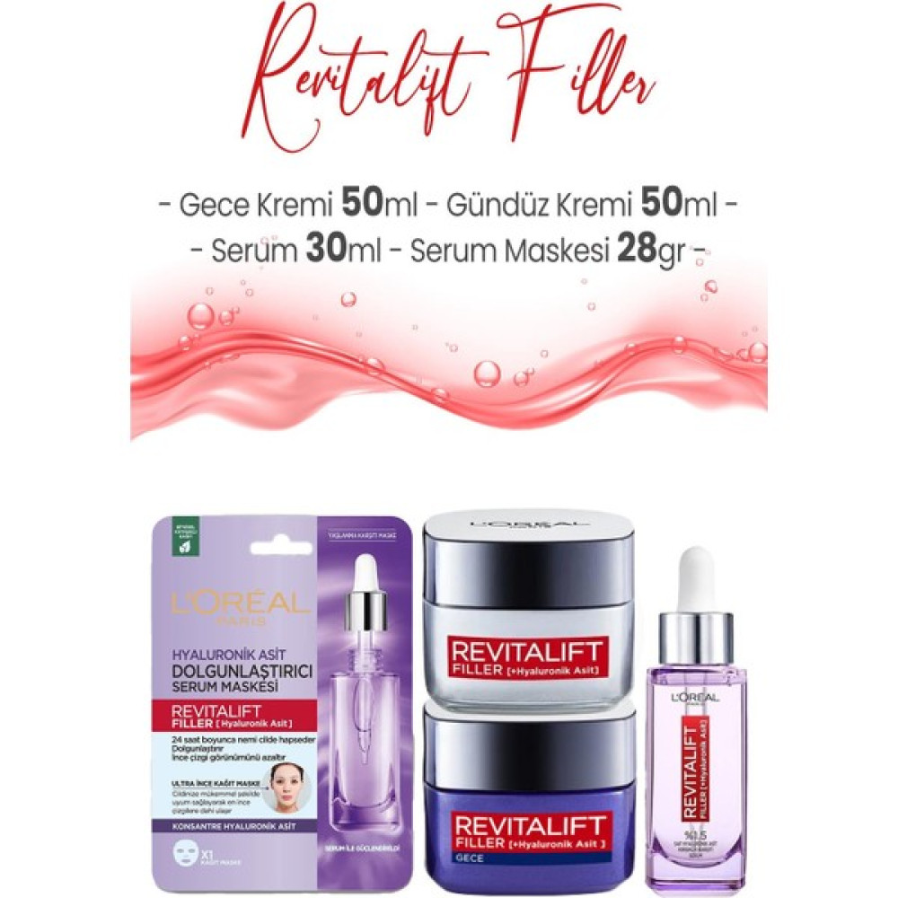 Loreal Paris Revitalift Filler Yaşlanma Karşıtı Bakım Seti 2 - 1 Gece Kremleri Fiyatı