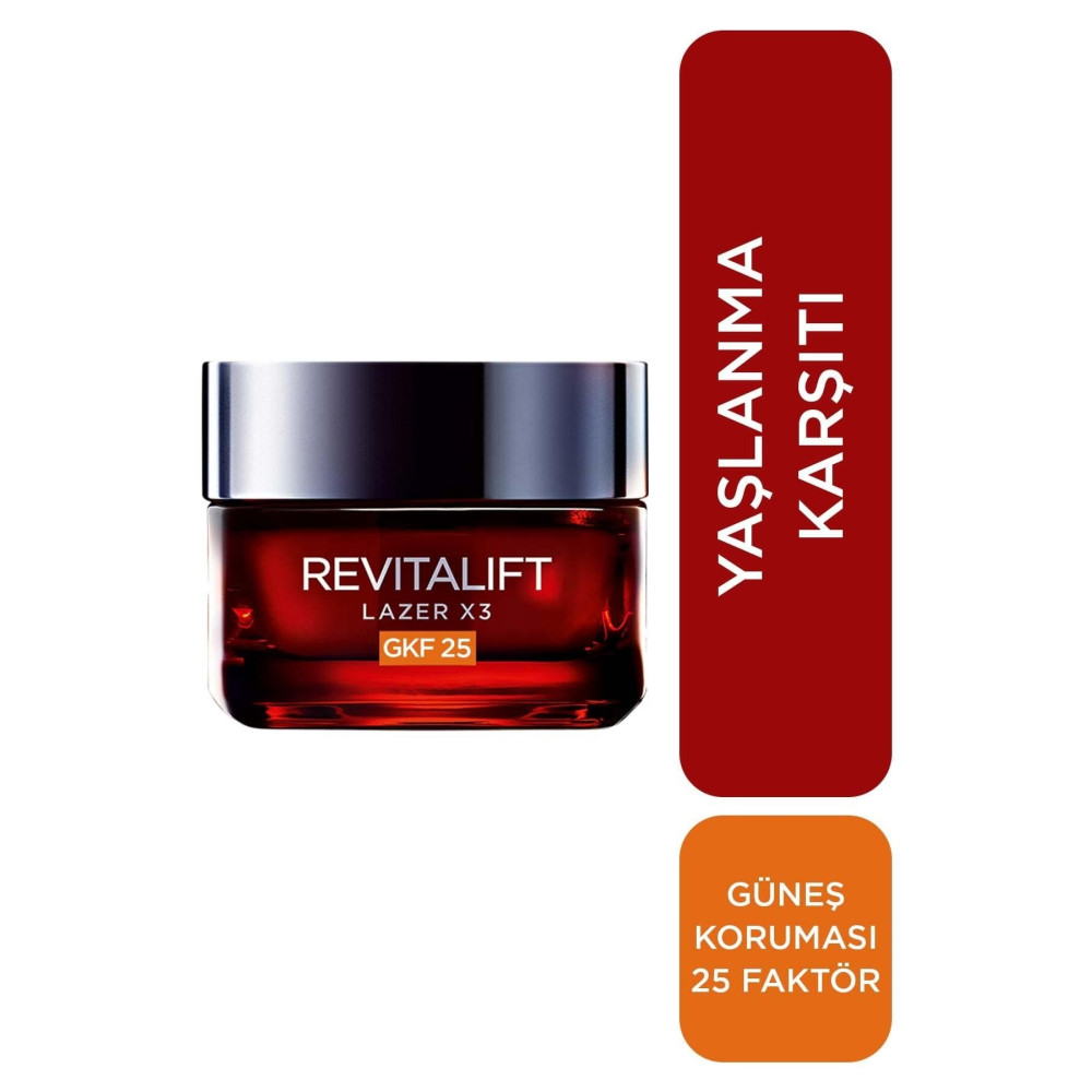 LOreal Paris Revitalift Lazer X3 Leke ve Kırışıklık Karşıtı Bakım GKF25 SPF25 Cilt ve Yüz Bakımı Fiyatı