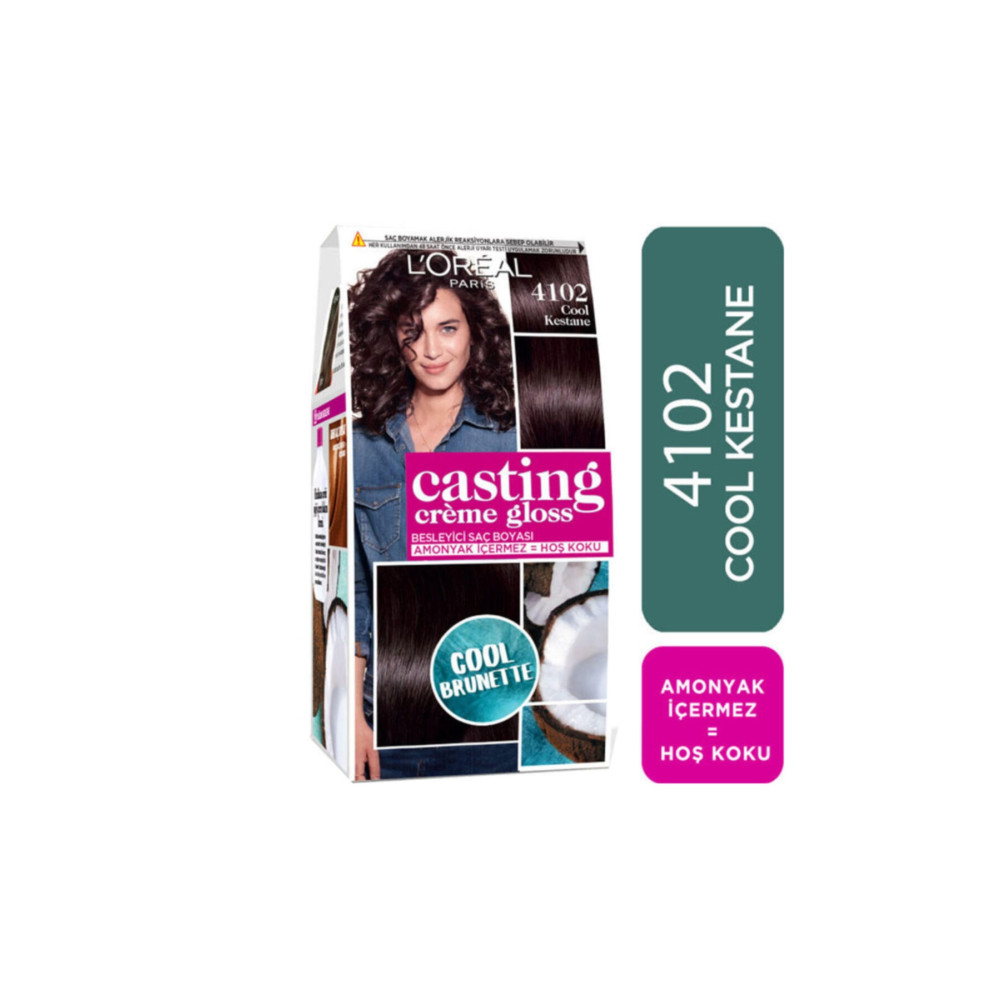 LOreal Paris Saç Boyası - Casting Crème Gloss 4102 Cool Kestane 3600523807154 Saç Boyası Fiyatı