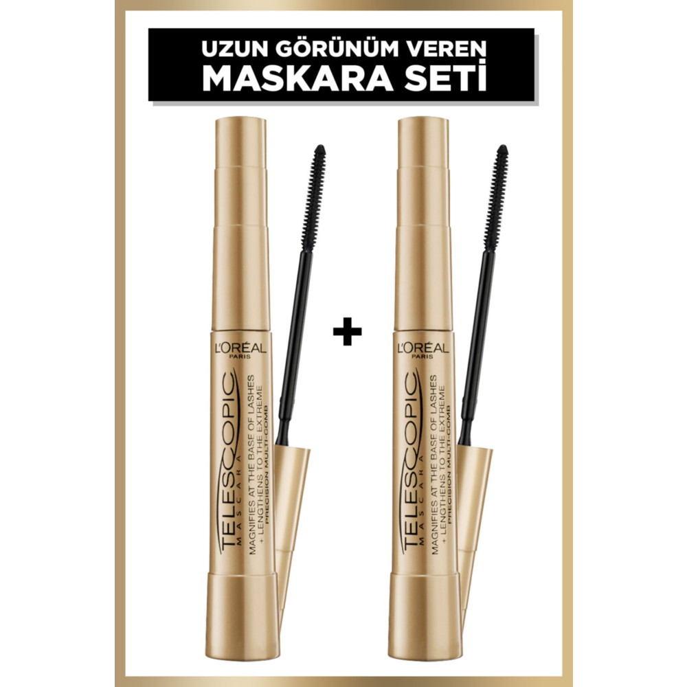 LOreal Paris Telescopic Siyah Maskara 2li Set Rimeller / Maskaralar Fiyatı