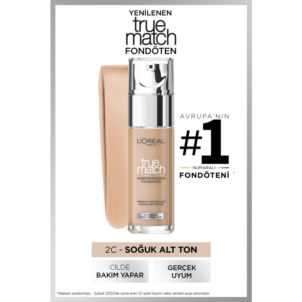 LOreal Paris True Match Bakım Yapan Fondöten 2R ROSE VANILLA Fondötenler Fiyatı