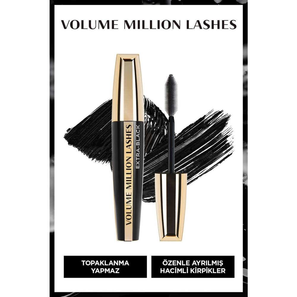 LOreal Paris Volume Million Lashes Carbon Black Maskara - Siyah Rimeller / Maskaralar Fiyatı