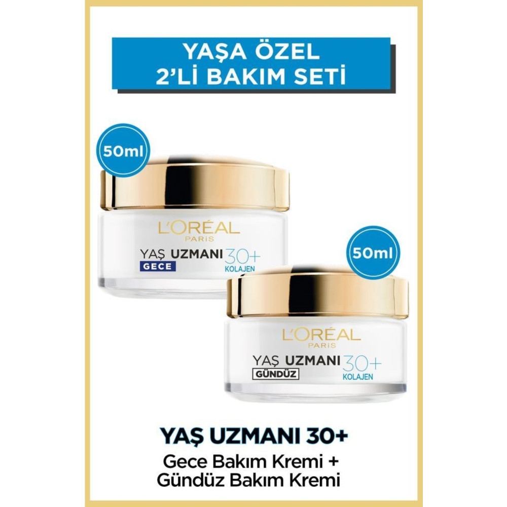 LOreal Paris Yaş Uzmanı 30+ Kırışıklık Karşıtı Nemlendirici Gündüz & Gece Kremi Seti Cilt ve Yüz Bakımı Fiyatı