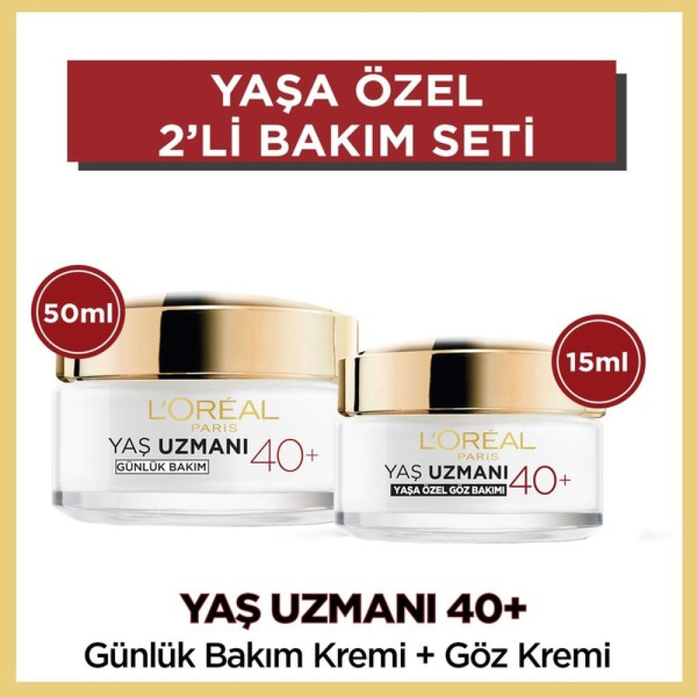 Loreal Paris Yaş Uzmanı 40+ Günlük Bakım Kremi & Kremi 2'li Cilt Bakım Seti Göz Kremi Fiyatı