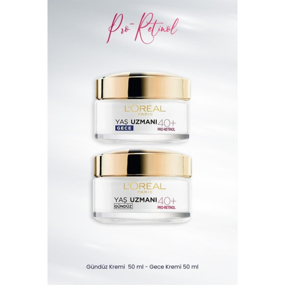 Loreal Paris Yaş Uzmanı Gündüz ve Gece Kremi 40+ Pro-Retinol 50 ml - 1 Gece Kremleri Fiyatı