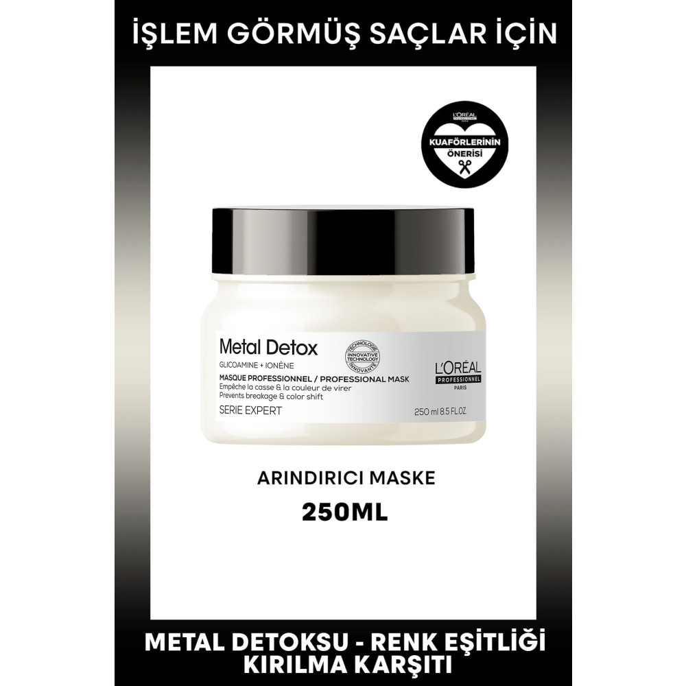 Loreal Professionnel İşlem Görmüş ve Yıpranmış Saçlar İçin Metal Karşıtı Arındırıcı Metal Detox Maske 250ml Saç Bakım Maskeleri & Serumlar & Spreyler Fiyatı