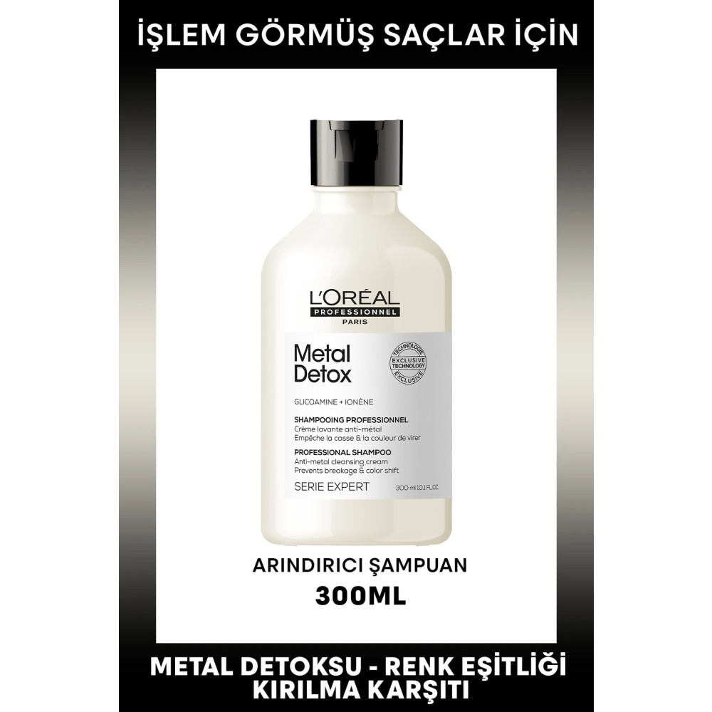 Loreal Professionnel İşlem Görmüş ve Yıpranmış Saçlar için Metal Karşıtı Arındırıcı Metal Detox Şampuan 300 ml Şampuan ve Saç Kremi Fiyatı