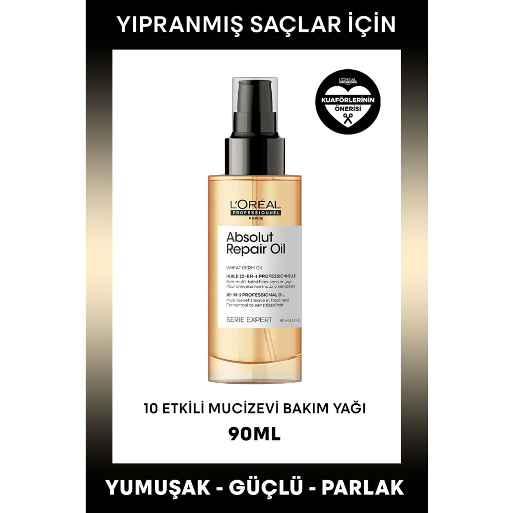 Loreal Professionnel Serie Expert Absolut Repair 10 in 1 Yıpranmış Saçlar için 10 Etkili Mucize Saç Bakım Yağı 90 ml Saç Bakım Maskeleri & Serumlar & Spreyler Fiyatı