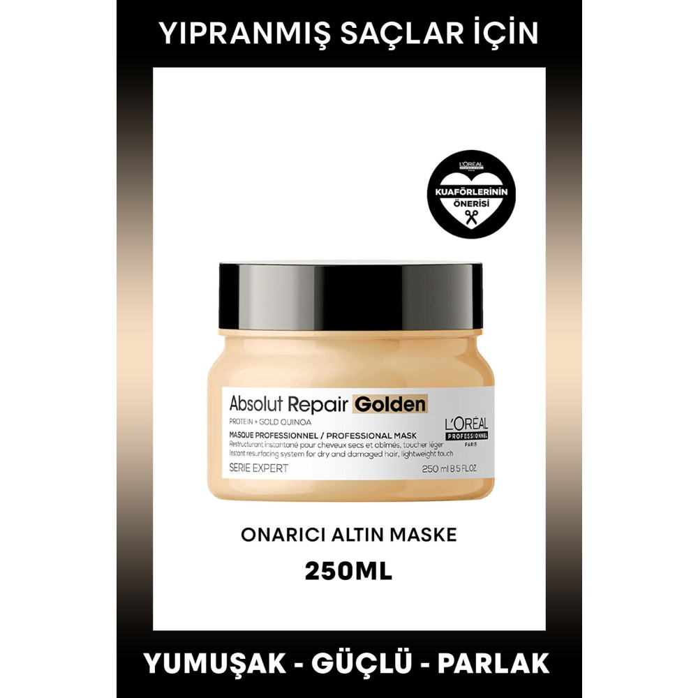 Loreal Professionnel Serie Expert Absolut Repair Yıpranmış Saçlar Için Onarıcı Altın Maske 250 Ml Saç Bakım Maskeleri & Serumlar & Spreyler Fiyatı