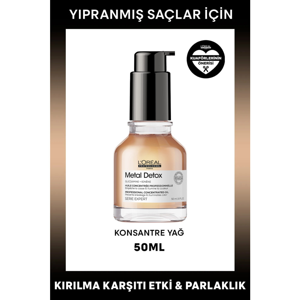 Loreal Professionnel Serie Expert Metal Detox Oil Konsantre Yağ 50 Ml Saç Bakım Maskeleri & Serumlar & Spreyler Fiyatı