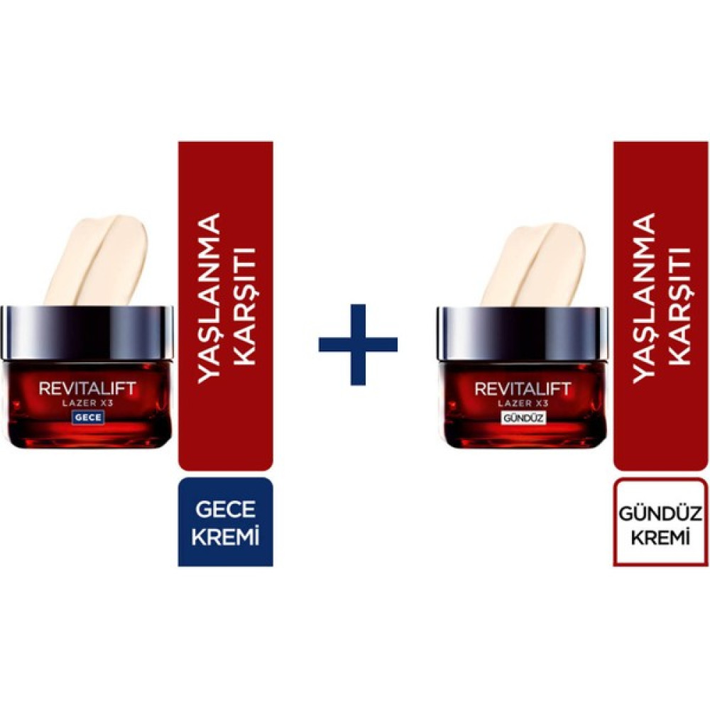 Loreal Revitalift Lazer X3 Yoğun Gece + Gündüz Bakım Kremi Nemlendiriciler Fiyatı