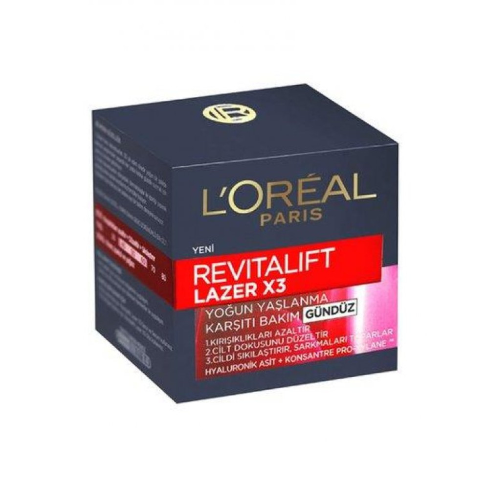 Loreal Revitalift Lazer X3 Yogun Yaslanma Karsiti Gunduz Bakim Kremi 50Ml Anti-Aging / Yaşlanma Karşıtı Fiyatı