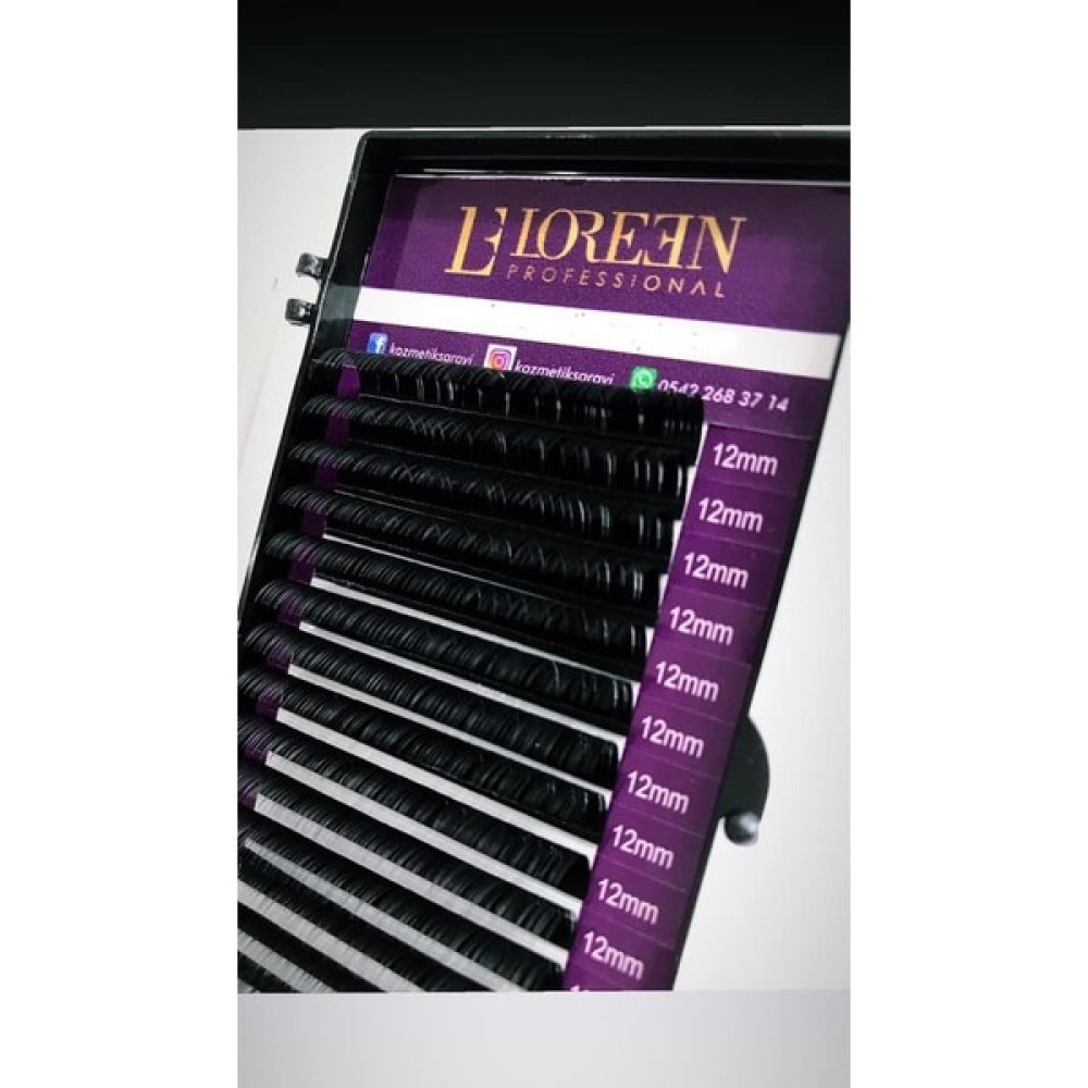 Loreen Ipek Kirpik 0.05 C Kıvrım 12 mm - -- Oto Boyaları Fiyatı
