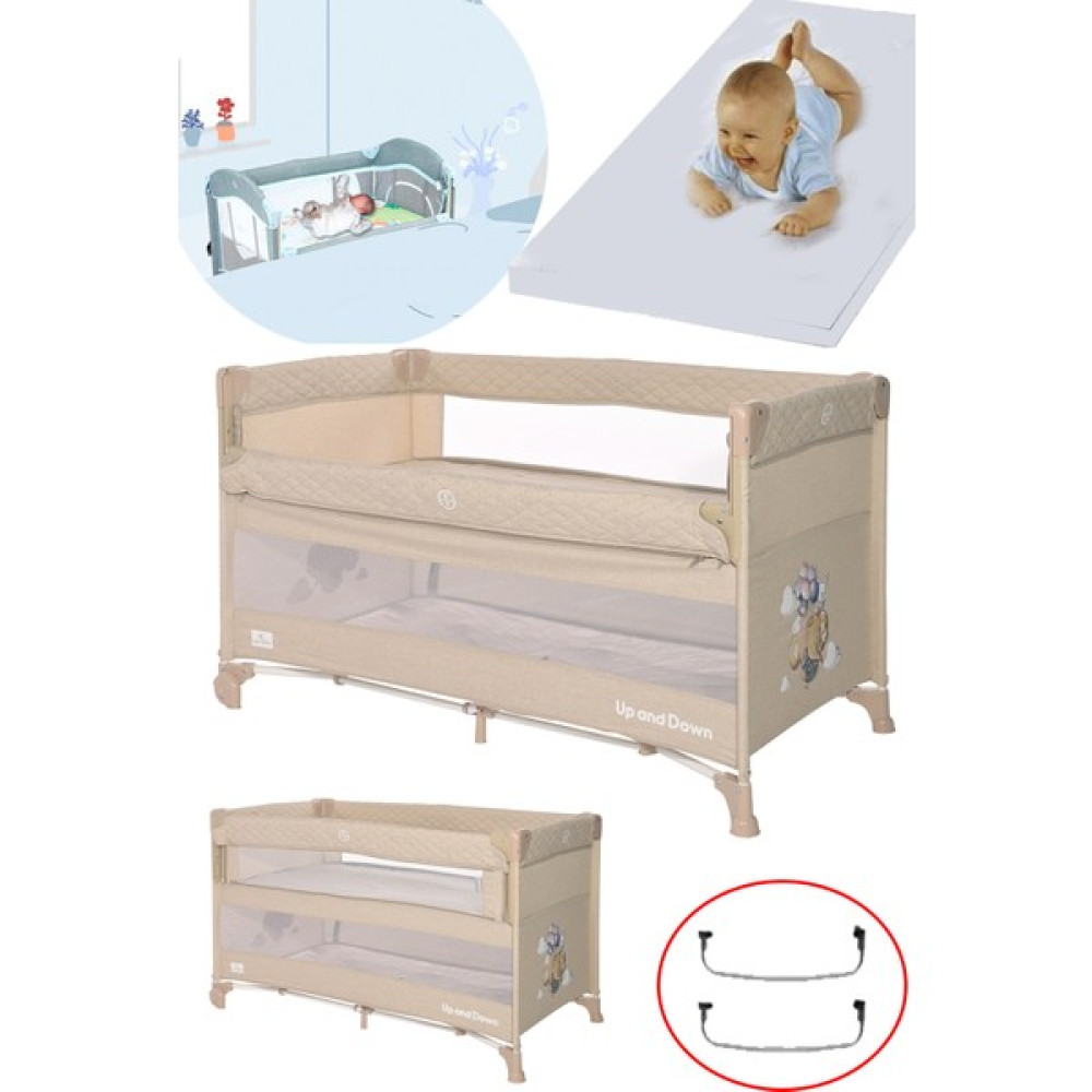 Lorell Lorelli Up And Down 60X120 Bebek Anne Yanı Oyun Parkı Yatak Beşik Yatak Hediye - Krem Park Yatak / Oyun Parkı Fiyatı