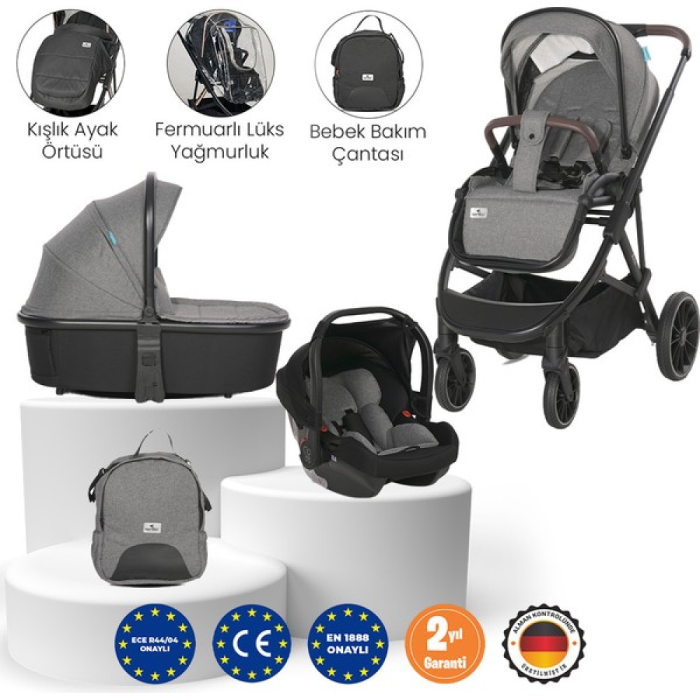 Lorelli Aria Travel Sistem Bebek Arabası - Grey - Gri Bebek Arabası-Puset Aksesuarları Fiyatı