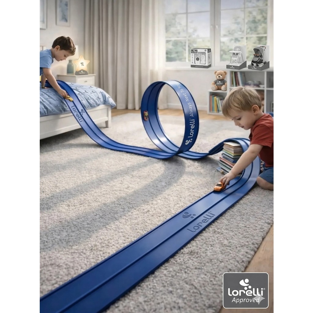 Lorelli Esnek Araba Yarış Pisti Kıvrılabilir Mavi Renk Vakumlu 4.5 Metre Flex Track | Metal Araba Hediyeli Diğer Fiyatı