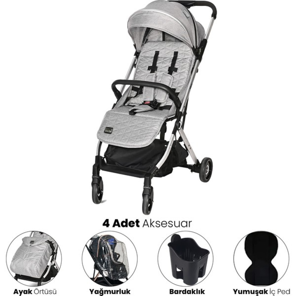 Lorelli Myla Kabin Boy Bebek Arabası - Grey - Gri Bebek Arabası-Puset Aksesuarları Fiyatı