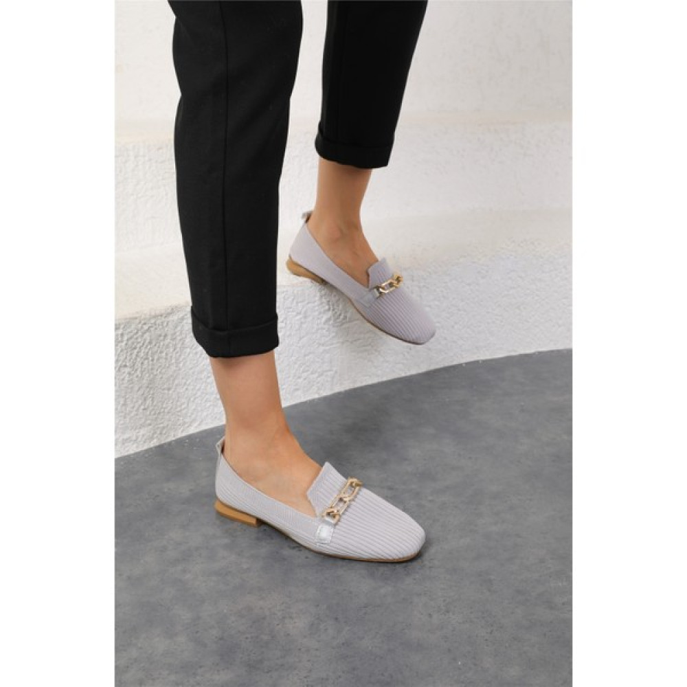 Lorenya Shoes Kadın Romeo Gri Loafer Ayakkabı Kadın Ayakkabıları Fiyatı