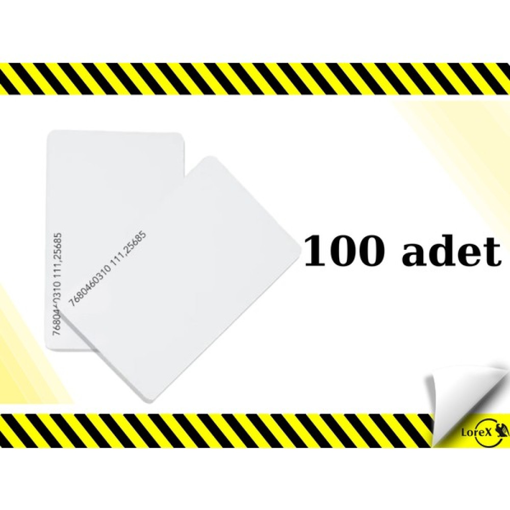 Lorex 125 Khz Rfid Proximity Kart ( 100 Adet ) Oto Boyaları Fiyatı