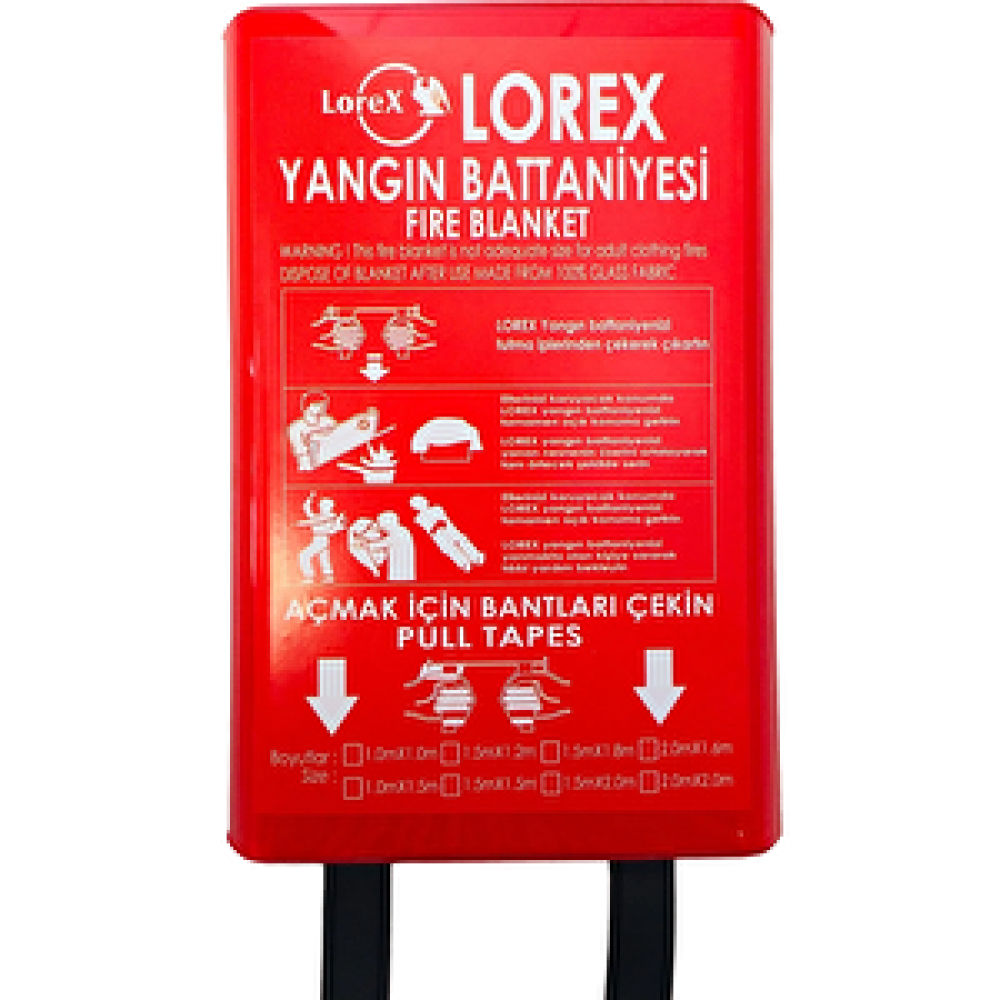 Lorex Lr-fb2015b 200cm X 150cm Kutulu Yangın Battaniyesi İş Güvenliği Ürünleri Fiyatı